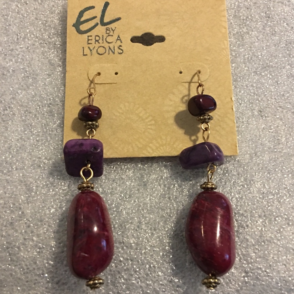 EL by Erica Lyons ~ El Plum Drop Earrings